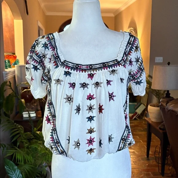 Free People embellished bubble top size XS - Picture 6 of 14